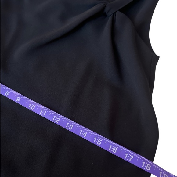 S.L. Fashions Black Sleeveless Asymmetrical Fringe Hem Event Party Dress Size 10 - Picture 8 of 11